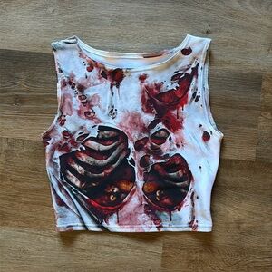 Black milk clothing zombie crop top size small
